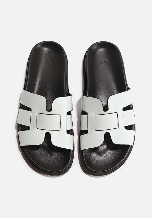 H&M - Sandals - white/black