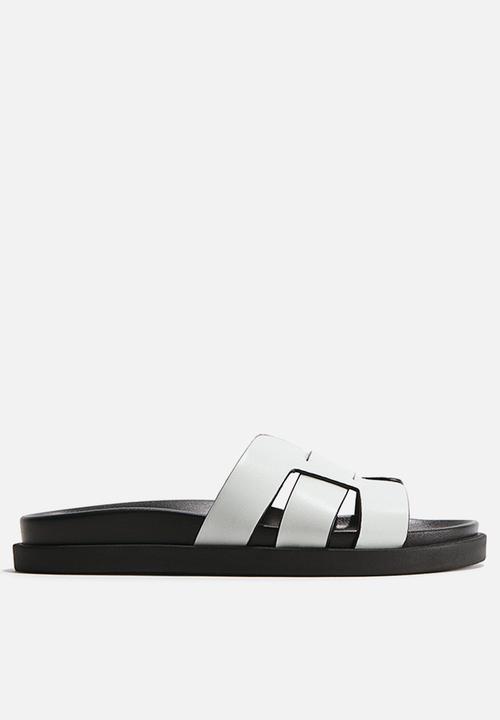 H&M - Sandals - white/black