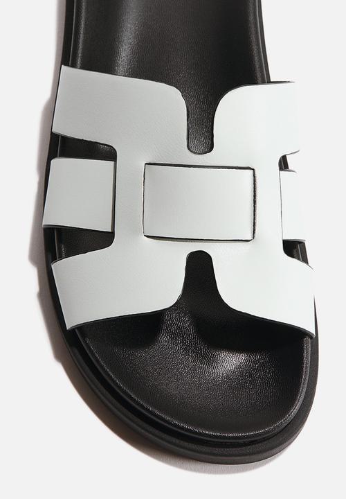 H&M - Sandals - white/black