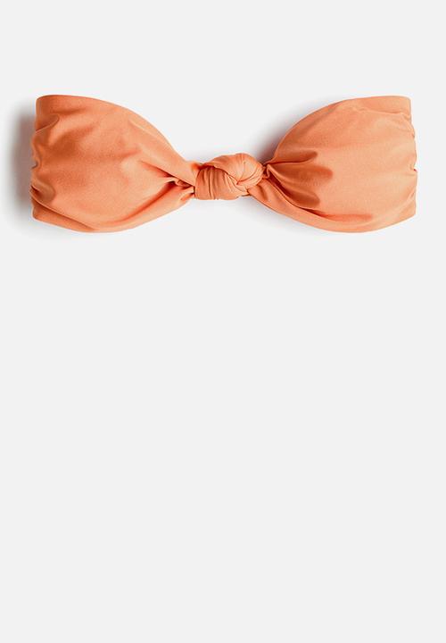 H&M - Padded bandeau bikini top - orange