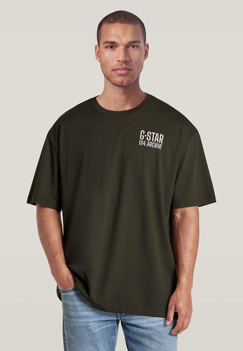 G-STAR - Back print relaxed r t - Asfalt Base