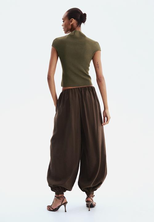 H&M - Turtleneck top - dark khaki green