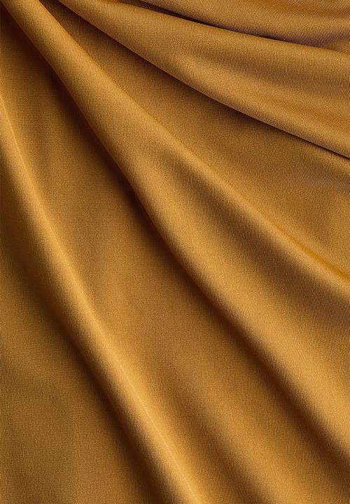 H&M - Asymmetric halterneck top - mustard yellow