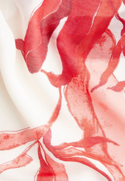 H&M - Sarong - white/red patterned