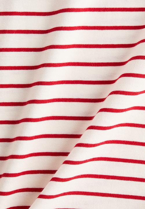 H&M - Mama before & after nursing T-shirt - white/red striped