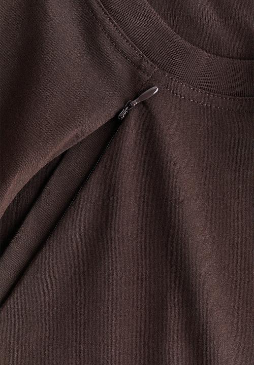 H&M - Mama before & after nursing T-shirt - dark brown