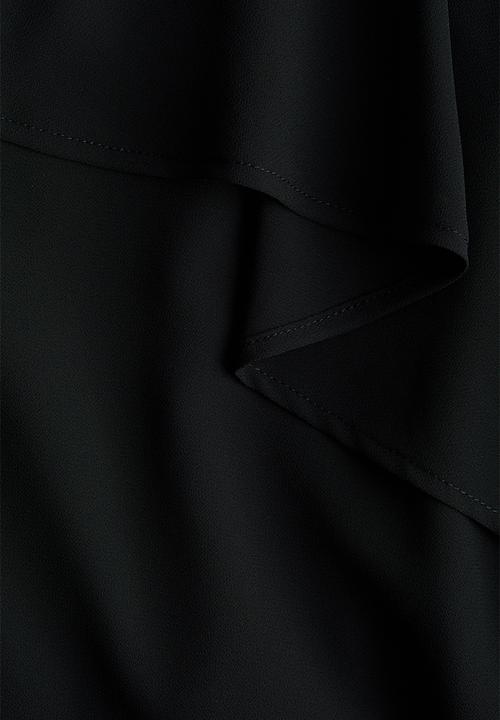 H&M - Cape-layered dress - black
