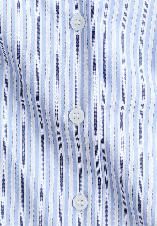 H&M - Fitted shirt - light blue/striped