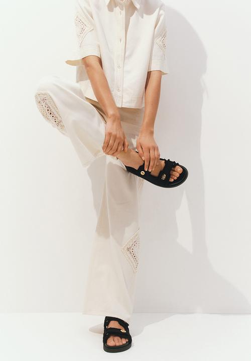 H&M - Cotton twill sandals - black