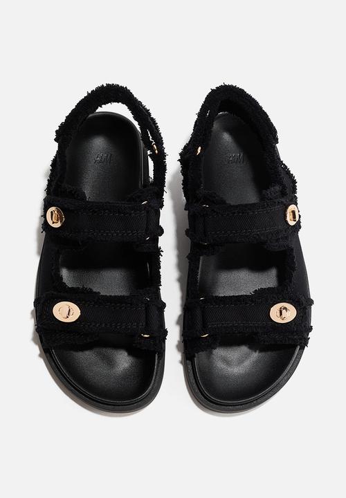 H&M - Cotton twill sandals - black