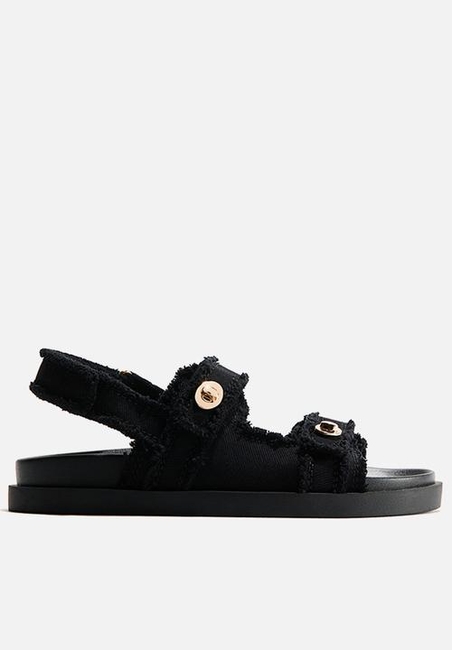 H&M - Cotton twill sandals - black