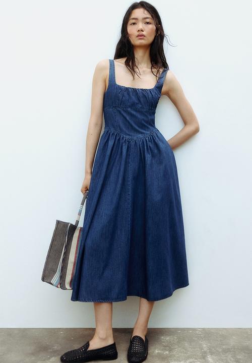 H&M - Denim midi dress - denim blue