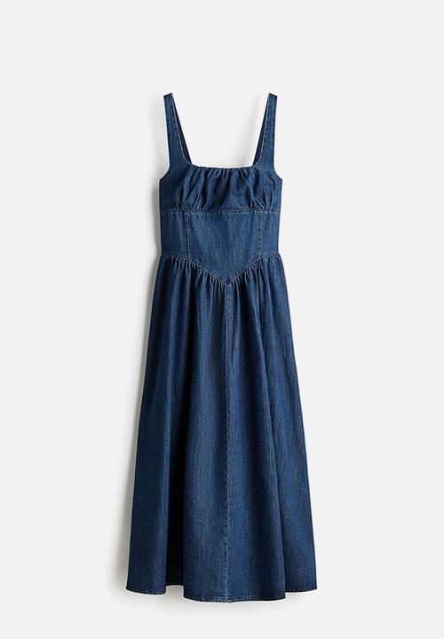 H&M - Denim midi dress - denim blue