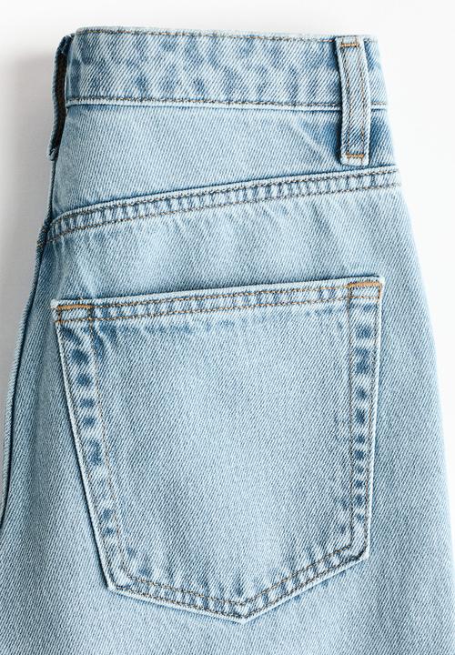 H&M - Straight high waist ankle jeans - light denim blue