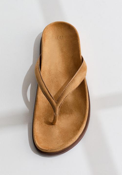H&M - Footbed flip-flops - mustard yellow