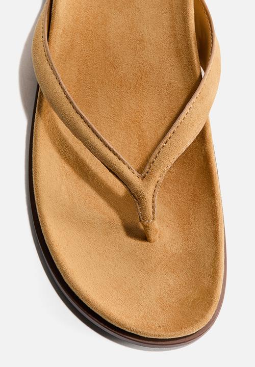 H&M - Footbed flip-flops - mustard yellow