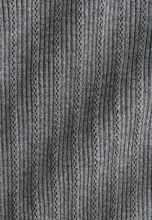 H&M - Pointelle-knit top - grey marl