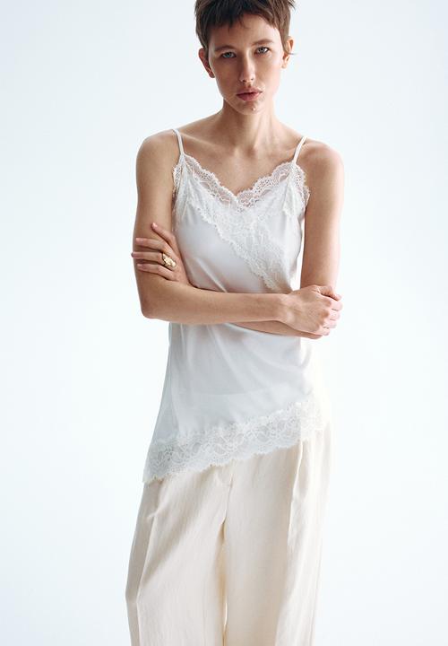 H&M - Tailored trousers - light beige