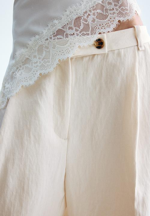 H&M - Tailored trousers - light beige