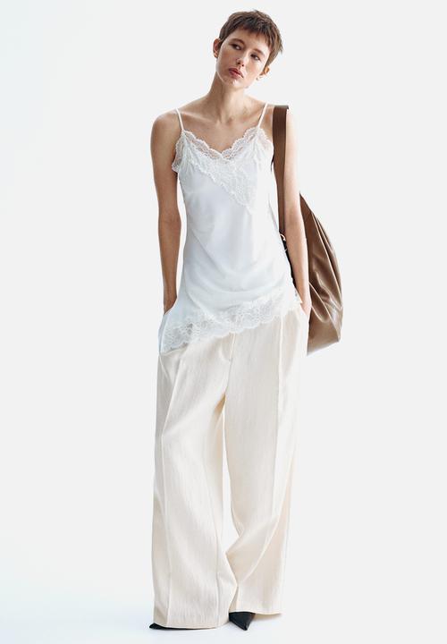 H&M - Tailored trousers - light beige