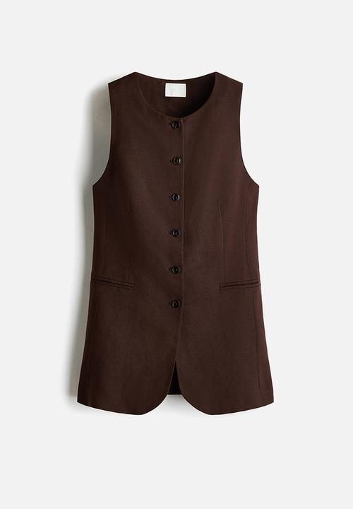 H&M - Long waistcoat - dark brown