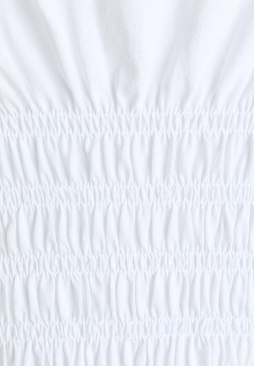 H&M - Smocked t-shirt - white