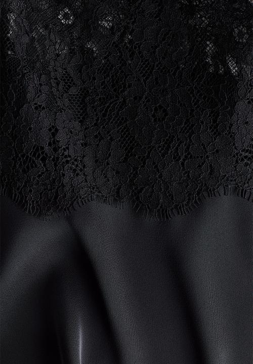 H&M - Lace strappy top - black
