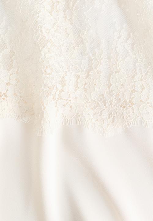 H&M - Lace strappy top - white