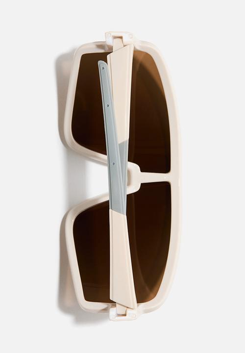 H&M - Shield sunglasses - white/brown