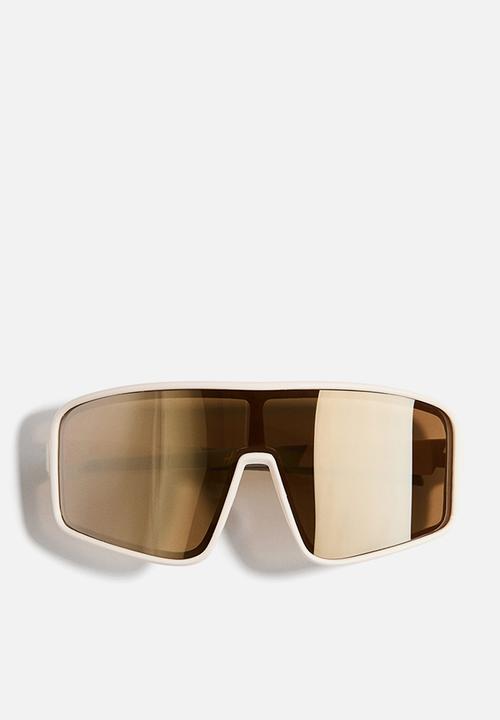 H&M - Shield sunglasses - white/brown