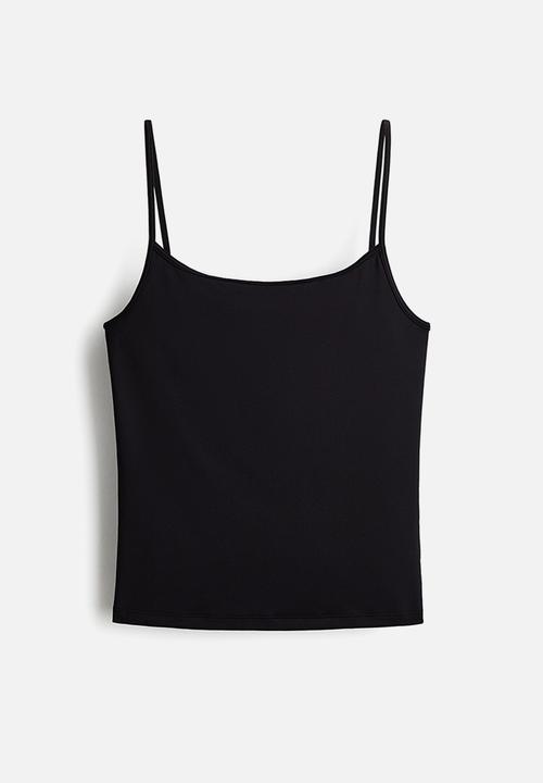 H&M - Jersey strappy top - black