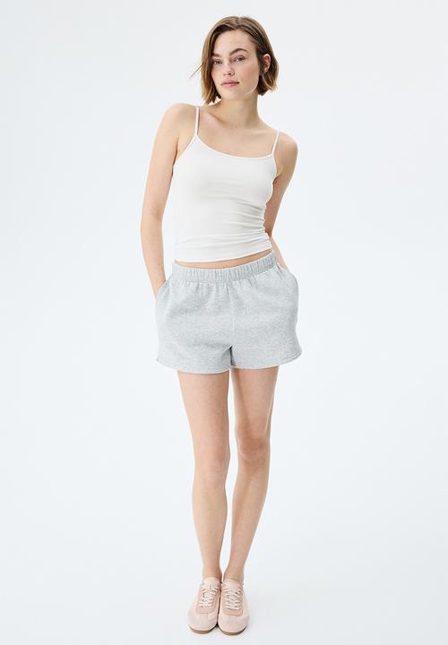 H&M - Jersey strappy top - white