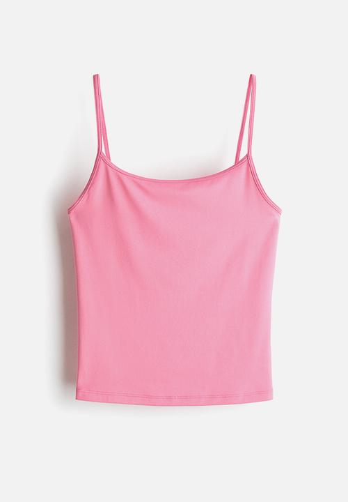 H&M - Jersey strappy top - pink