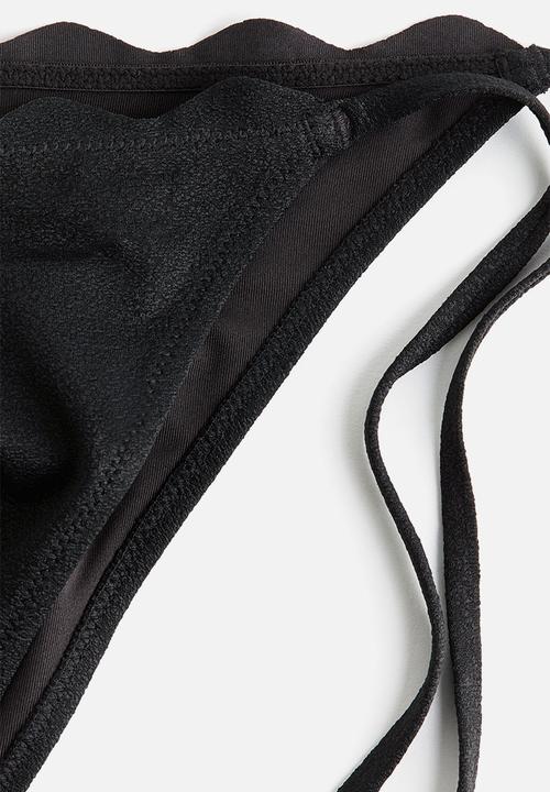 H&M - Cheeky tie tanga bikini bottoms - black
