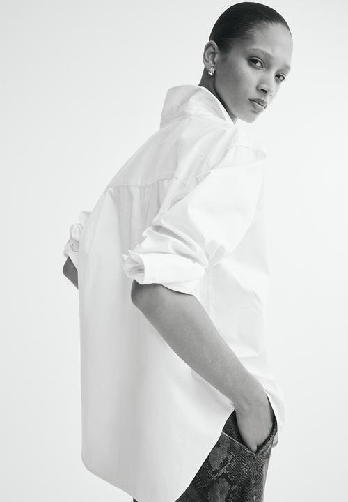 H&M - Cotton poplin shirt - white