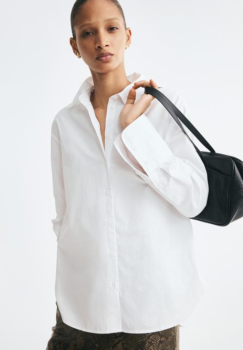 H&M - Cotton poplin shirt - white
