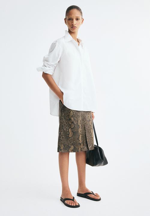 H&M - Cotton poplin shirt - white