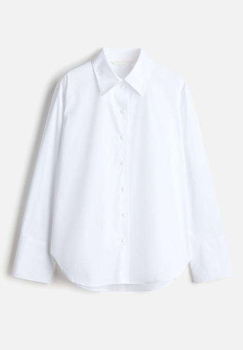 H&M - Cotton poplin shirt - white