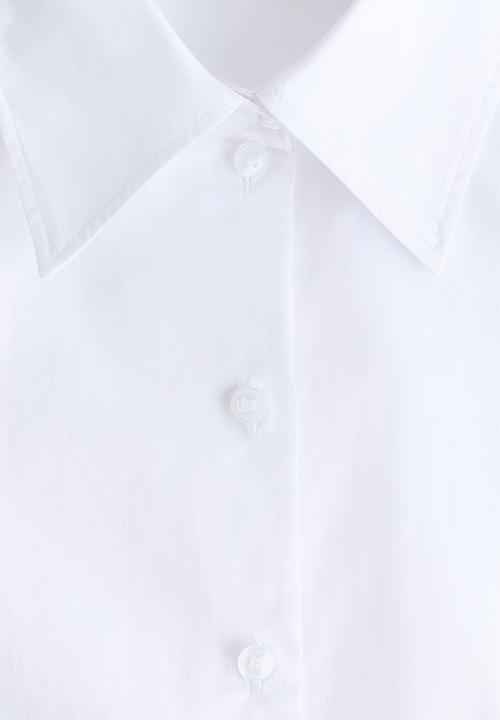 H&M - Cotton poplin shirt - white