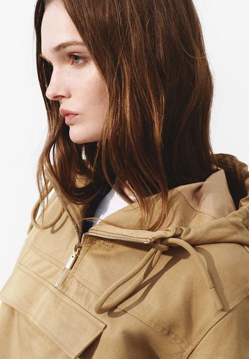H&M - Twill popover jacket - dark beige