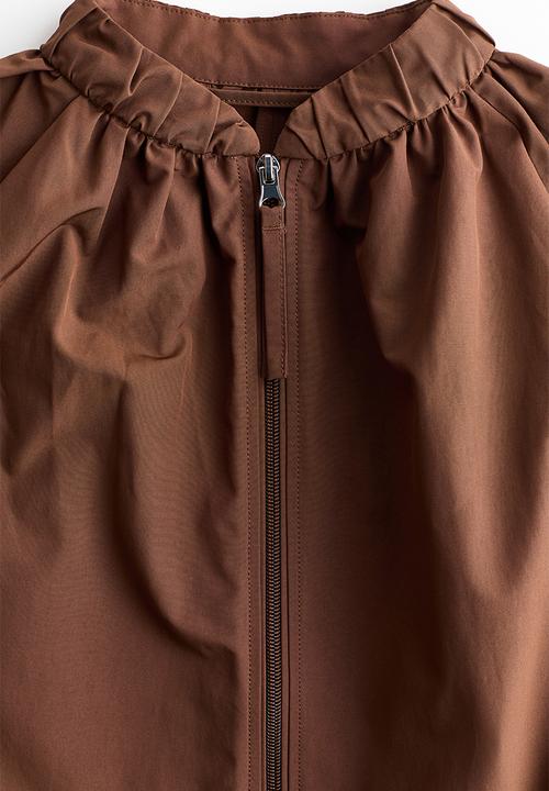 H&M - Gathered bomber jacket - brown