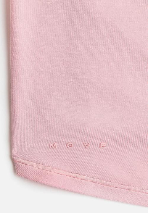 H&M - Cropped long-sleeved yoga top - mid blush pink