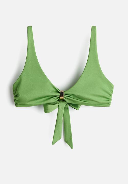 H&M - Padded bikini top - green