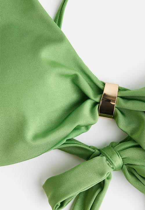 H&M - Padded bikini top - green