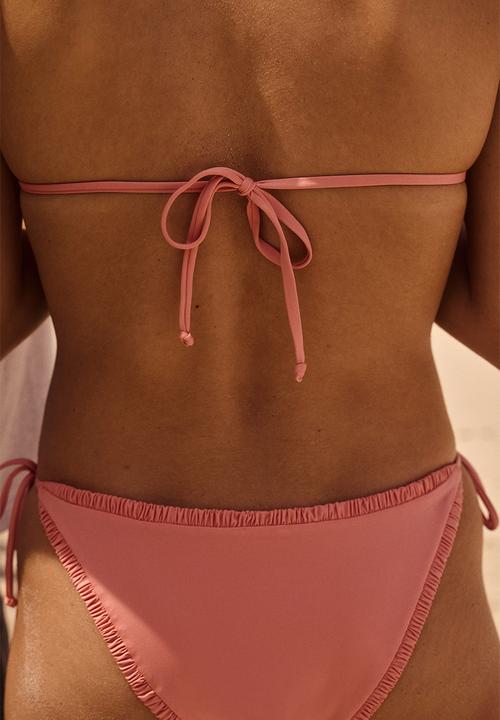 H&M - Cheeky tie tanga bikini bottoms - pink