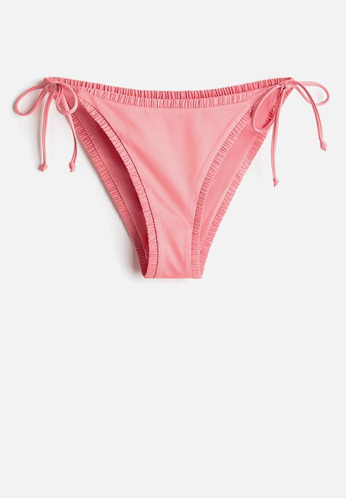 H&M - Cheeky tie tanga bikini bottoms - pink