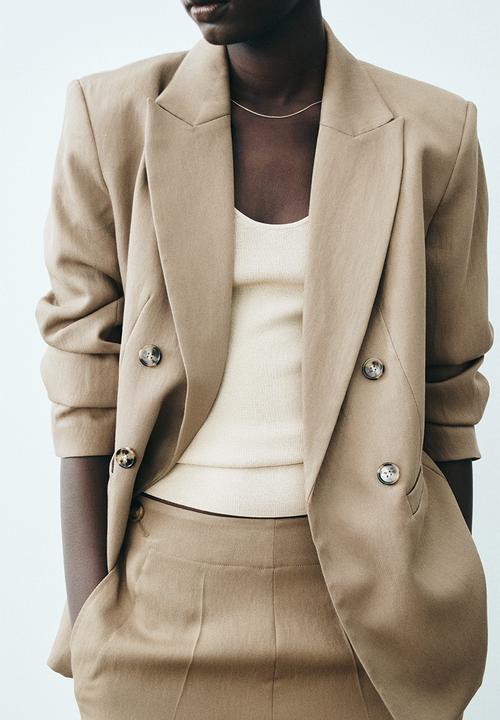 H&M - Blazer - dark beige