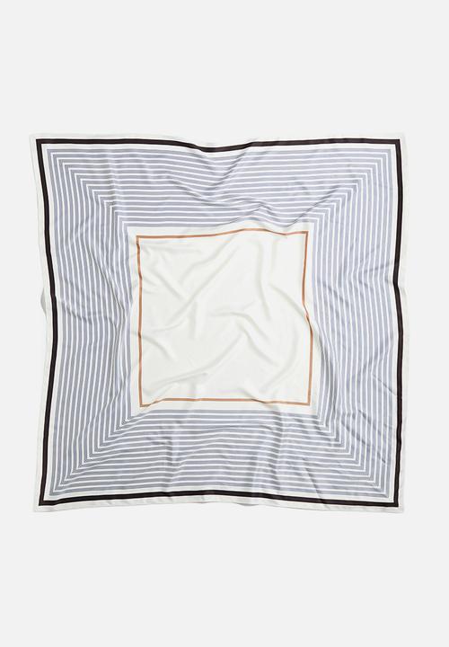 H&M - Patterned scarf - blue/patterned