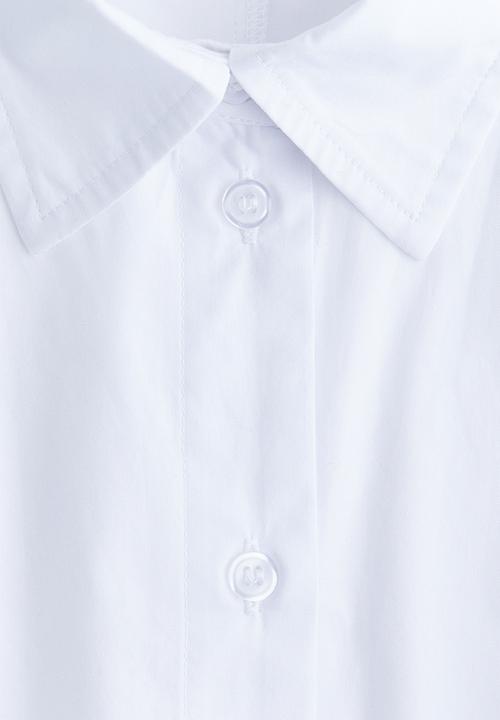 H&M - Tie-detail cotton shirt - white