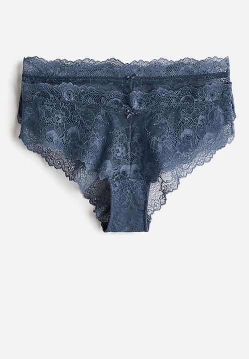 H&M - 2-pack lace hipster briefs - dark blue
